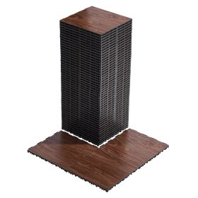 VEVOR Dryland Tiles for Gym Floor Mat, 12.4 x 12.4 in Interlocking Dance Enthusiasts Training Mat, 52 PCS Interlocking PP+PVC Puzzle Floor Tiles