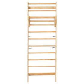 VEVOR Swedish Ladder Wall Gym 10-Level Wooden Indoor Playground Climbing Ladder