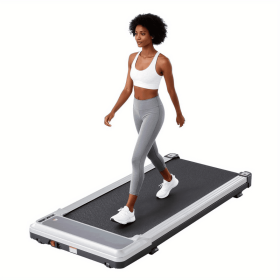Walking Pad Treadmill - Compact & Portable Walking Pad, Quiet Operation, Adjustable Speed Settings (Color: Silver)