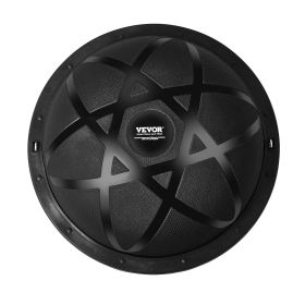 VEVOR Half Exercise Ball Trainer, 23 inch Balance Ball Trainer, 660 lbs Capacity Stability Ball, Yoga Ball with Resistance Bands and Pump (Top Non-Slip Texture: Grain Pattern, Color: Black)